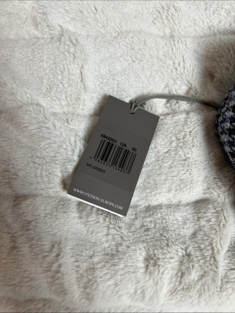 Stetson Blue and Black Houndstooth Newsboy Hat - Picture 2 of 6
